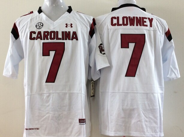 NCAA Youth South Carolina Gamecock White 7 Clowney jerseys